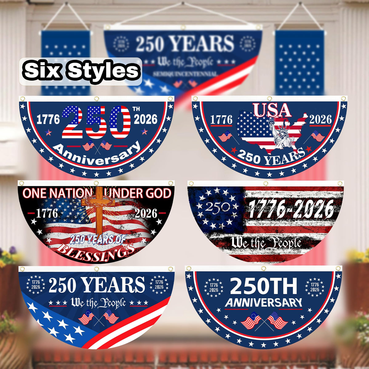 Generic flag outdoor porch installation with simple setup guide