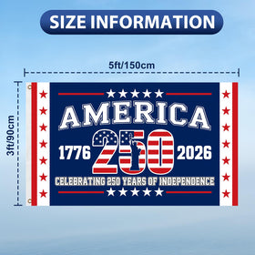 Generic flag equipped with brass grommets for easy mounting on poles or porches.