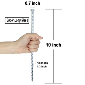 Generic galvanized landscape edge anchor, top view, easy to install and identify