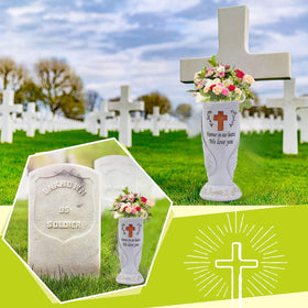 Generic garden cemetery decoration suitable for graves, gardens, or lawns