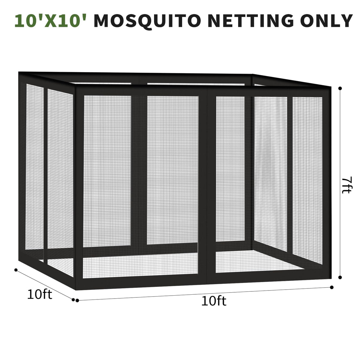 Generic Gazebo mosquito netting durable polyester mesh blocks wind and pests