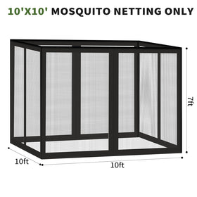 Generic Gazebo mosquito netting durable polyester mesh blocks wind and pests