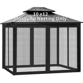 Generic Gazebo netting 10x12 panel assembly shows sturdy mesh and weather-ready fabric