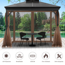 Generic Gazebo durable fabric detail for windy outdoor days