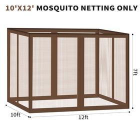 Generic Gazebo mesh walls keep insects out while preserving view
