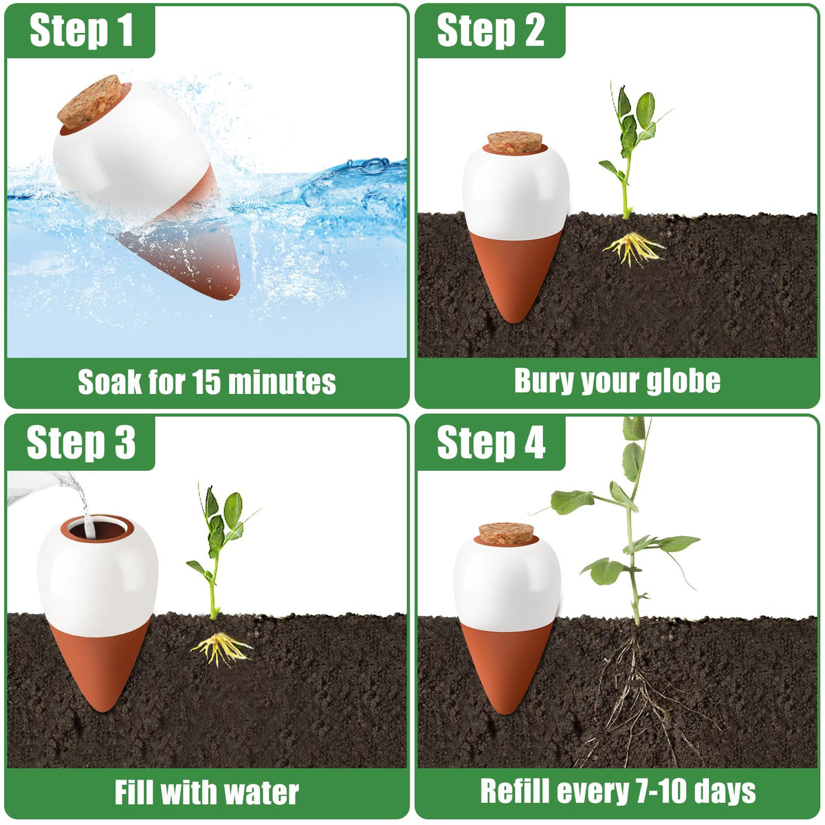 Generic Gift-ready terracotta watering spikes for plant lovers