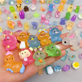 Generic glow-in-dark animal figurine desk decor for creative displays