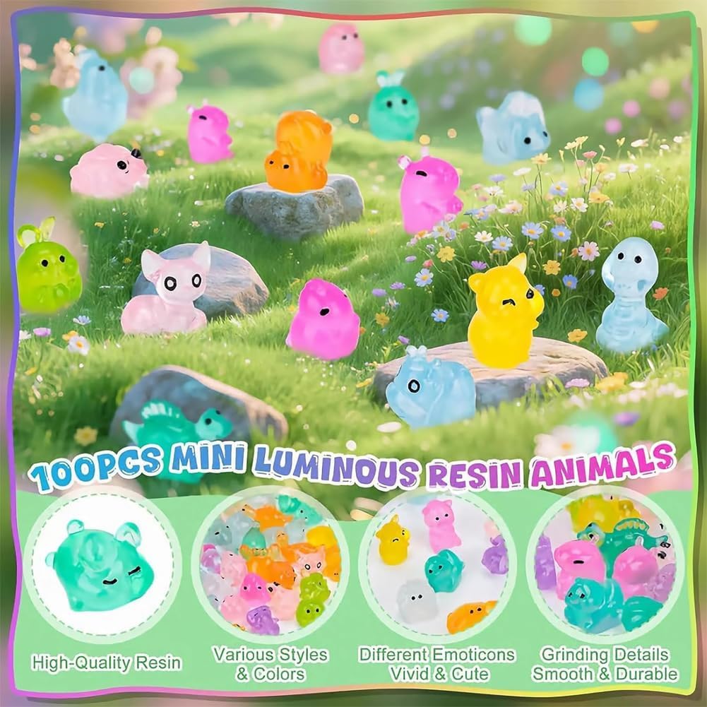 Generic Glow-in-the-Dark mini ocean creatures add whimsy to dioramas.