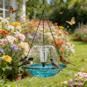 Generic Hanging Bird Bath Fountain center pump cascade for steady water flow