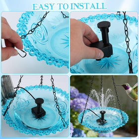 Generic Hanging Bird Bath Fountain garden setup for patios and courtyards