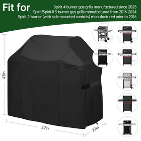 Close-up of durable 600D polyester fabric on Generic grill cover
