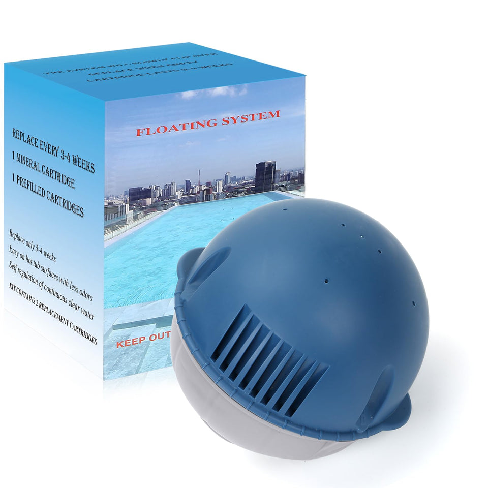 Generic hot tub mineral cartridge balancing water for softer feel.