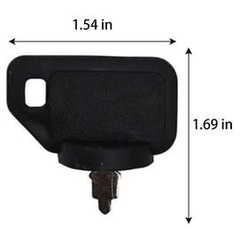 Generic ignition keys fit Exmark mowers shown for quick replacement.