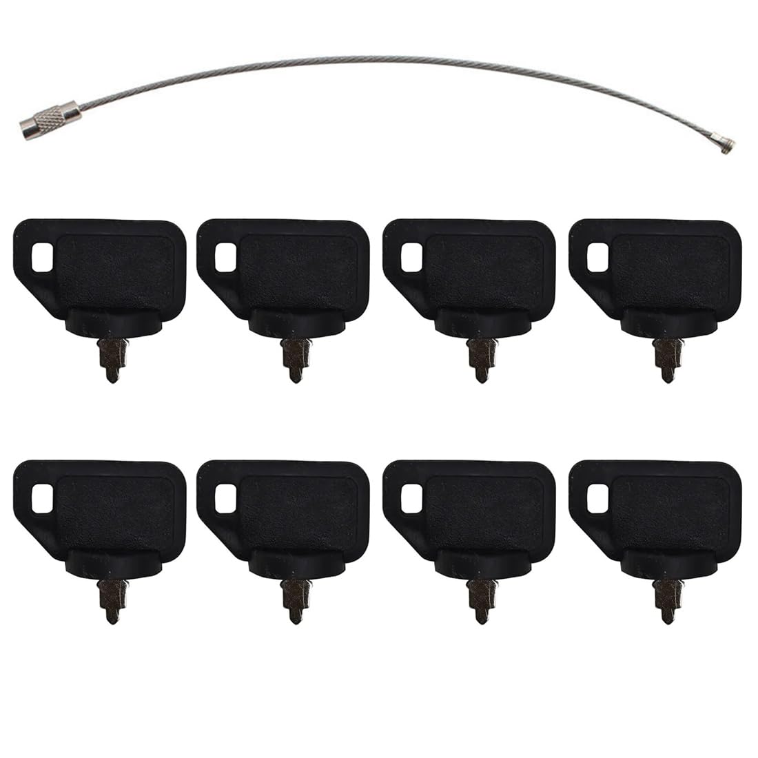 Generic ignition keys and Toro TimeCutter compatibility close-up.