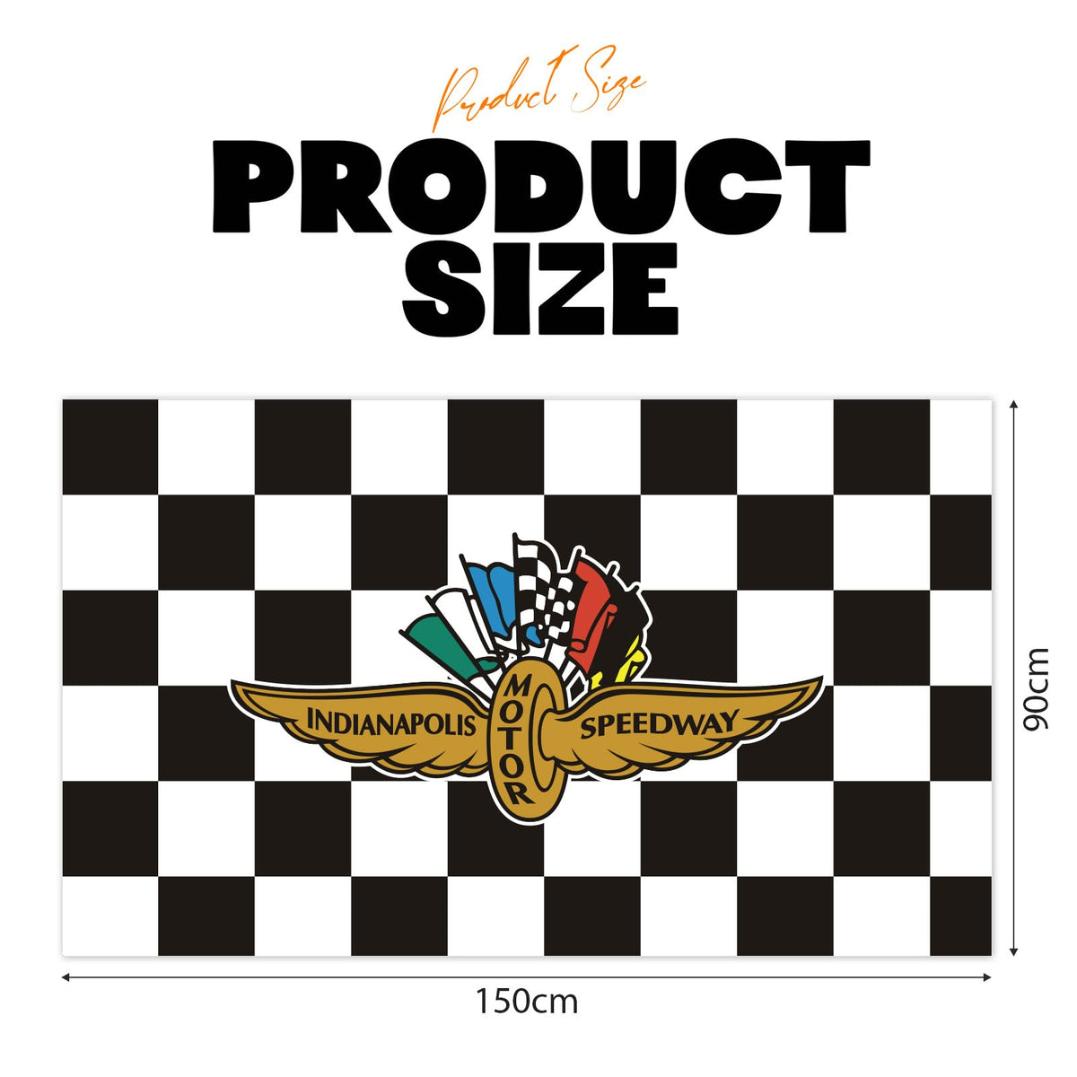 Generic Indiana-Polis flag suitable for indoor and outdoor display.