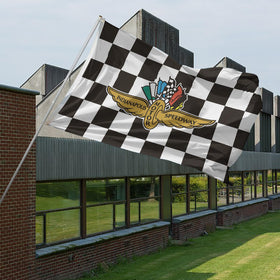 Generic Indiana-Polis flag outdoor yard display with durable fabric.