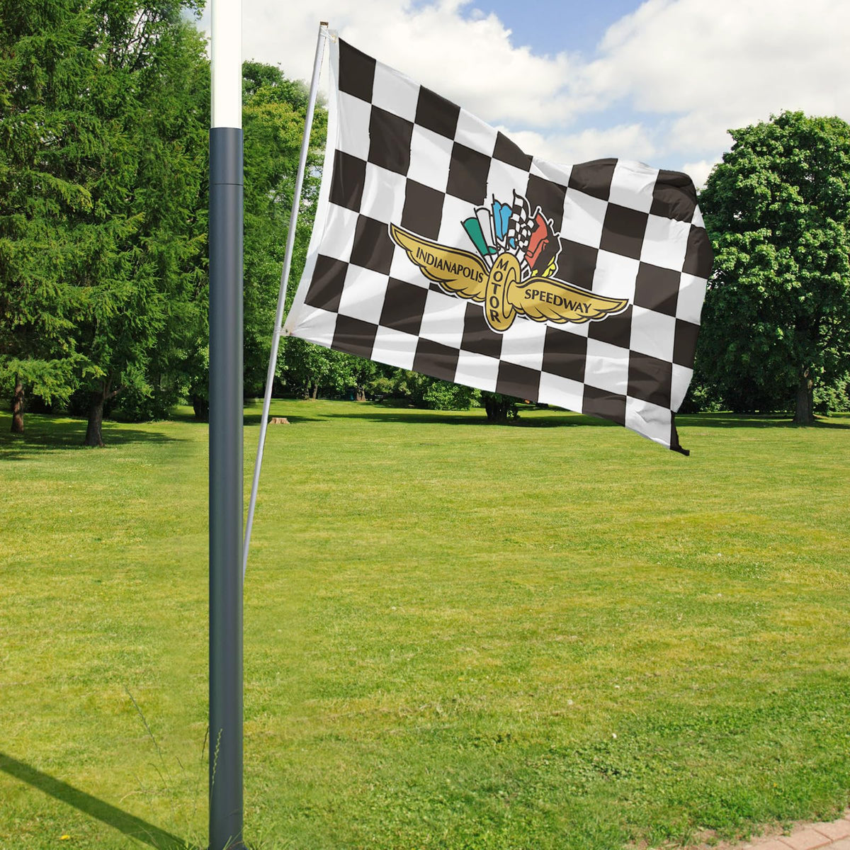 Generic Indiana-Polis flag sleeve hanger fits standard flagpoles.