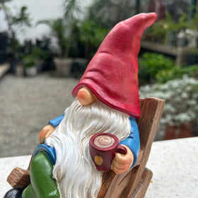 Generic indoor-outdoor decor gnome is easy to reposition anywhere.