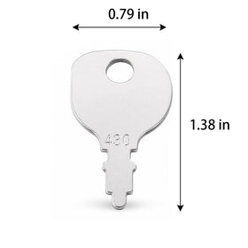 Generic ignition keys on a key ring for lawn mower provide easy storage