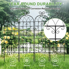 Generic Lorenzo Trellis ground insertion option provides stable placement in garden beds.