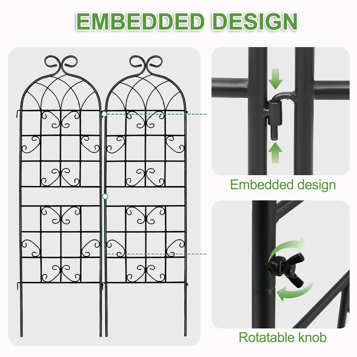 Generic Lorenzo Trellis 2-pack packaging saves space and simplifies garden organization.