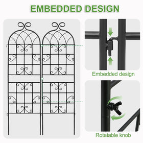Generic Lorenzo Trellis 2-pack packaging saves space and simplifies garden organization.