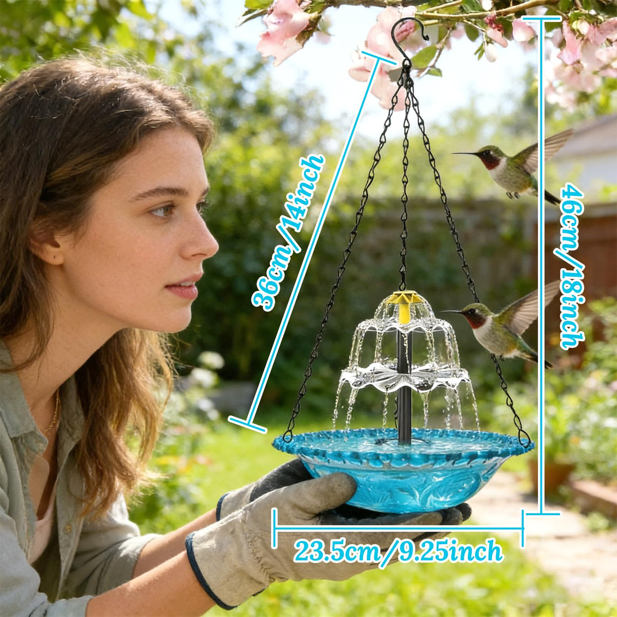 Generic low-maintenance bird bath kit with detachable pump for simple cleaning