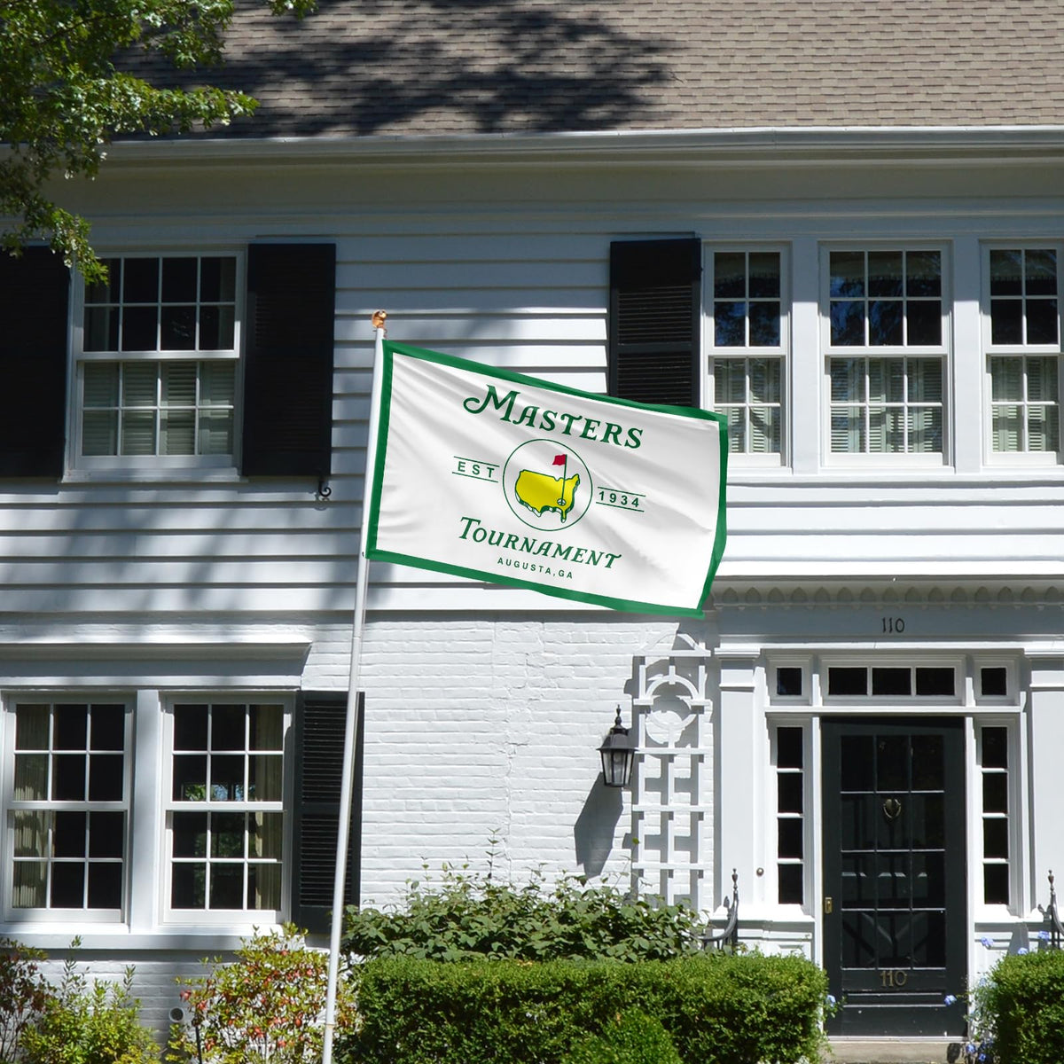 Brightly printed Generic Masters Flag Golf banner suitable for patio or deck decor.