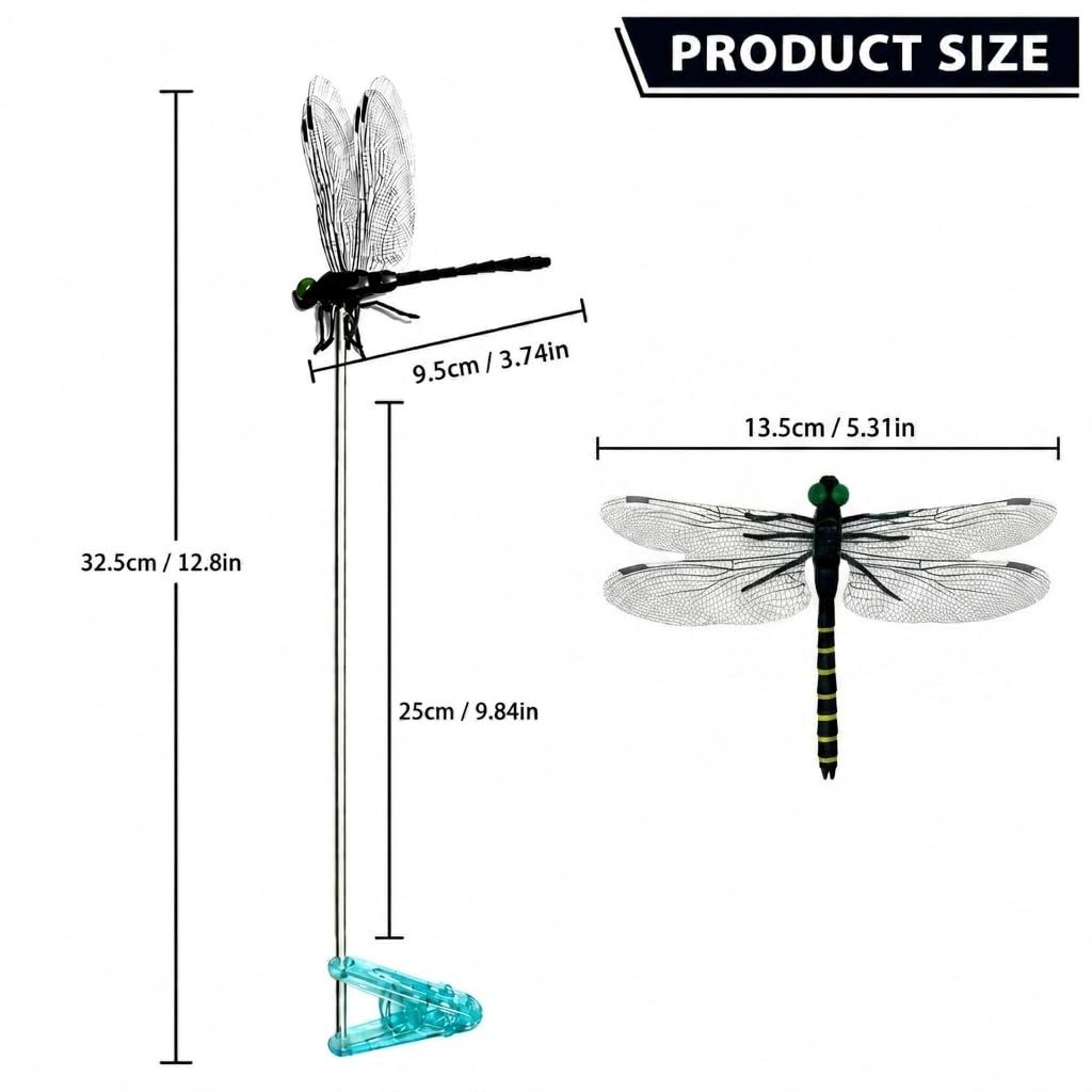 Generic metal hat clip attachment provides secure dragonfly decor.