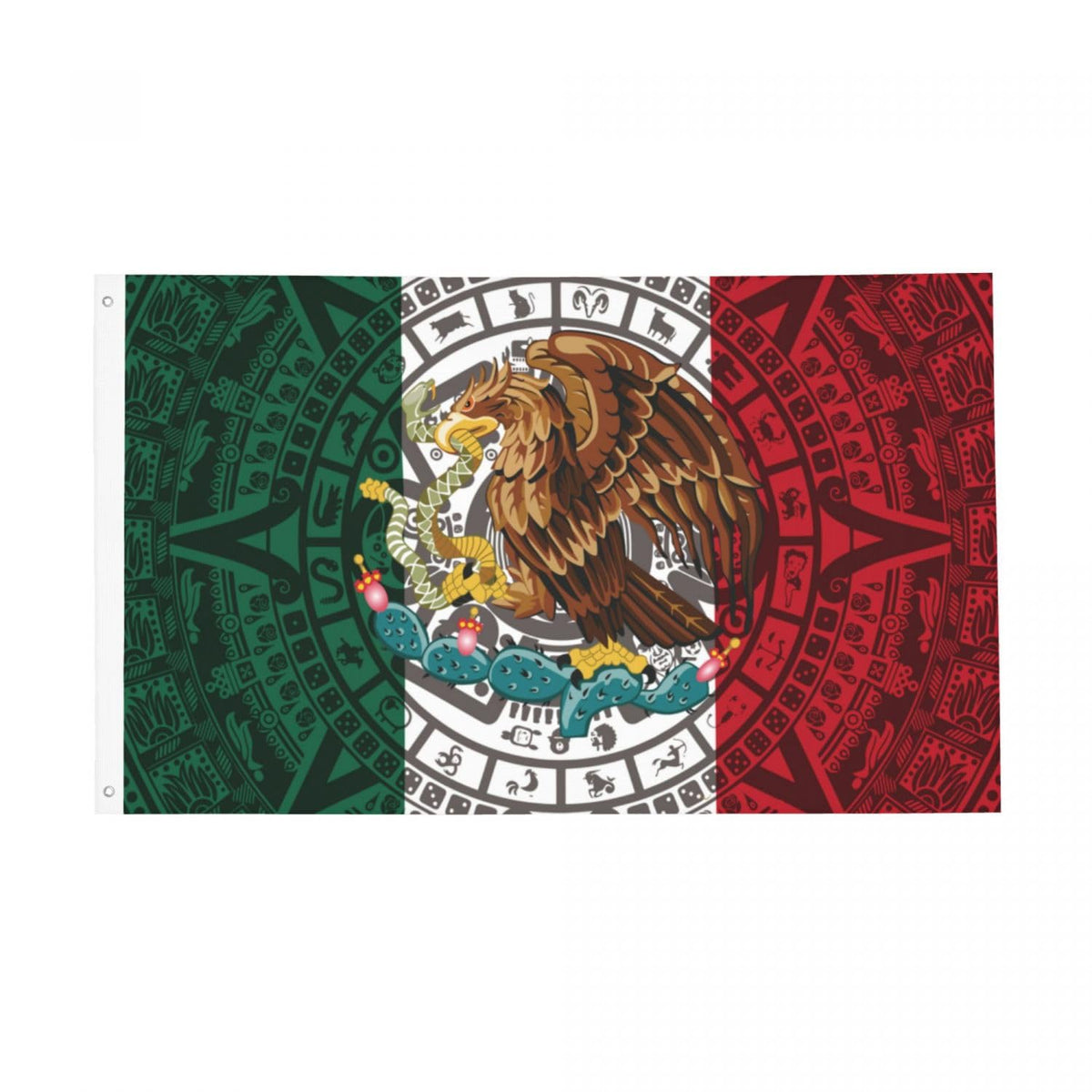 Generic Mexican Flag 3x5ft fluttering on a pole for outdoor display