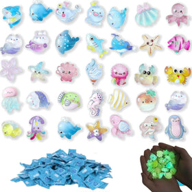 generic mini glow animal bag unboxing reveals colorful resin figures ideal for gifting
