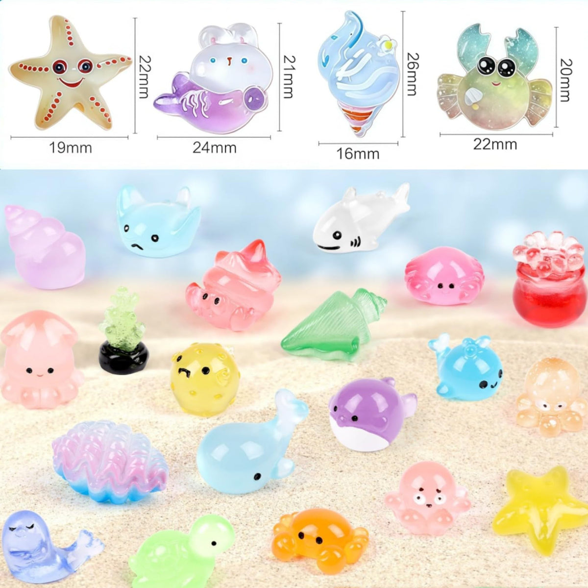 generic mini glow animal emits glow at night for ambient display