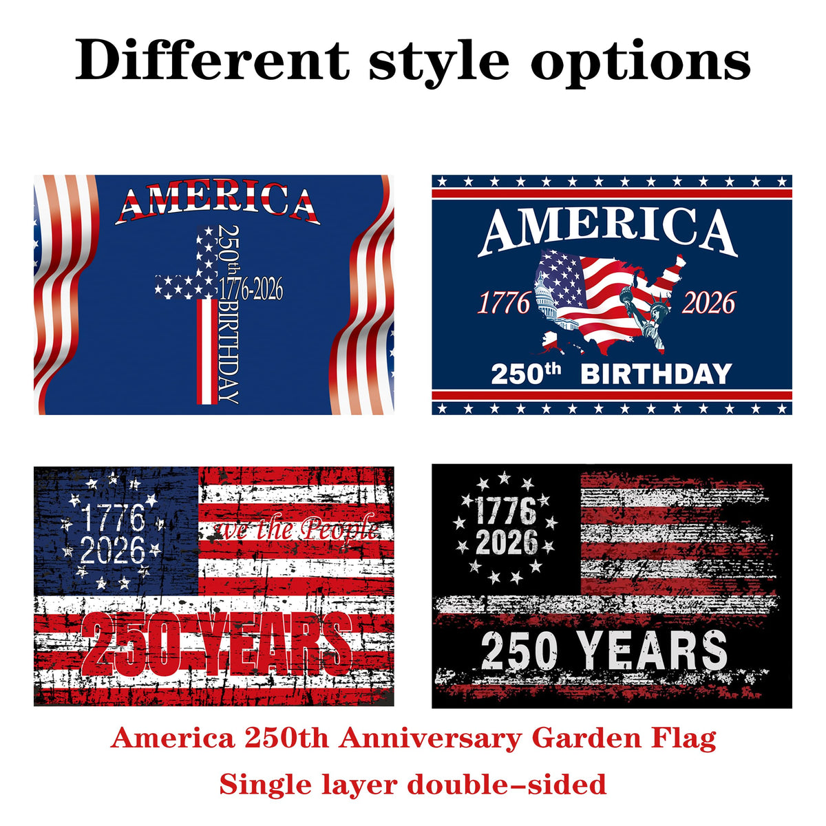 Generic anniversary flags for school exhibits and celebrations