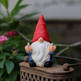 Generic Naughty Gnome Outdoor Decor angle1, sparks conversation on patios.
