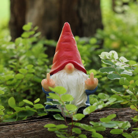 Generic Naughty Gnome Outdoor Decor angle2, perfect for fairy gardens.