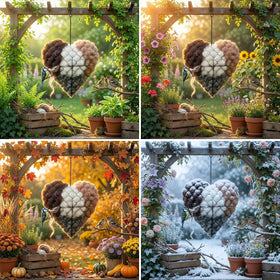 Generic outdoor hanging nest setup in a garden or patio