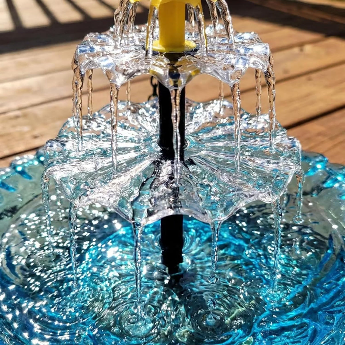 Generic patio yard bird watering feature supports wildlife and relaxation