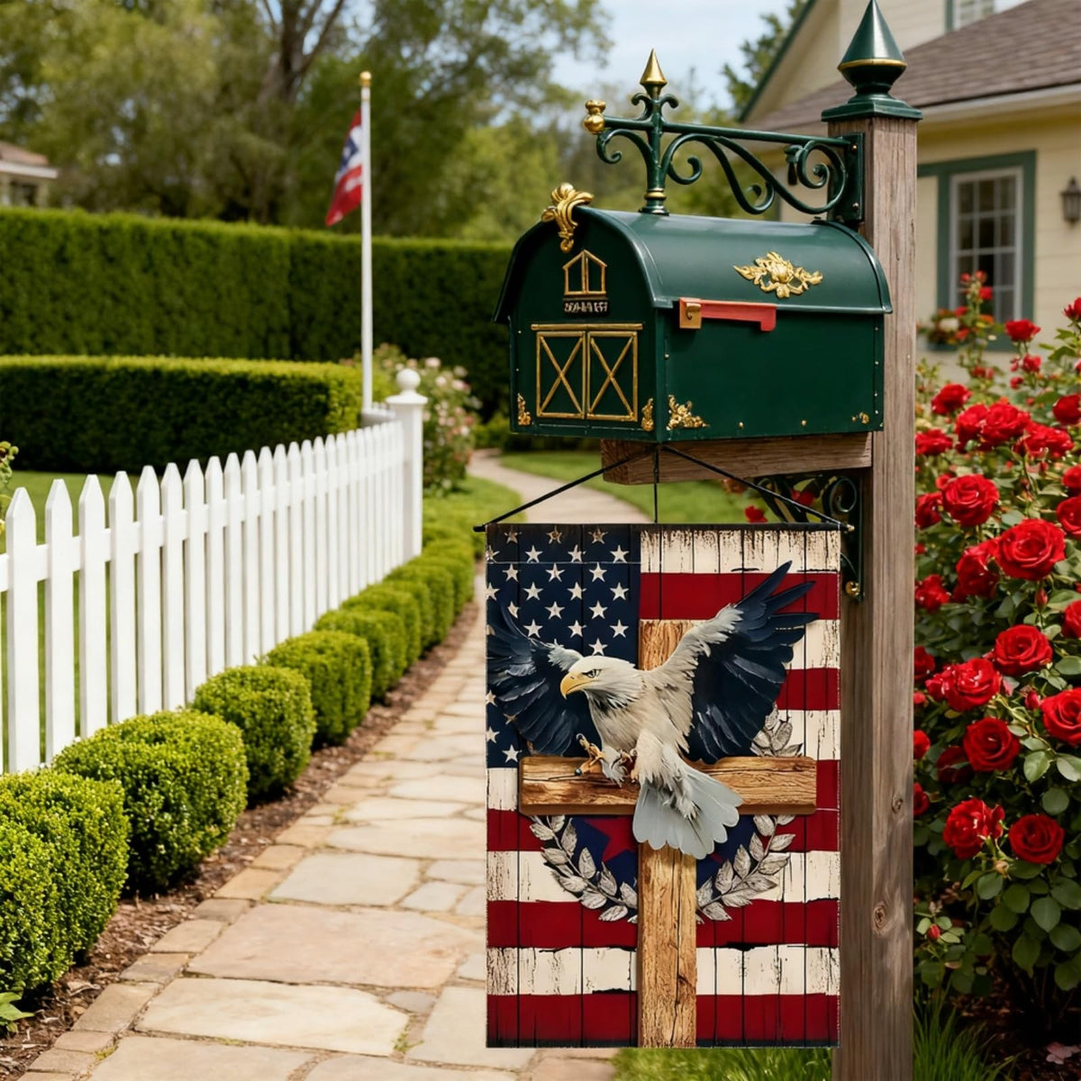 Generic flag suits Independence Day celebrations with bold patriotic imagery.
