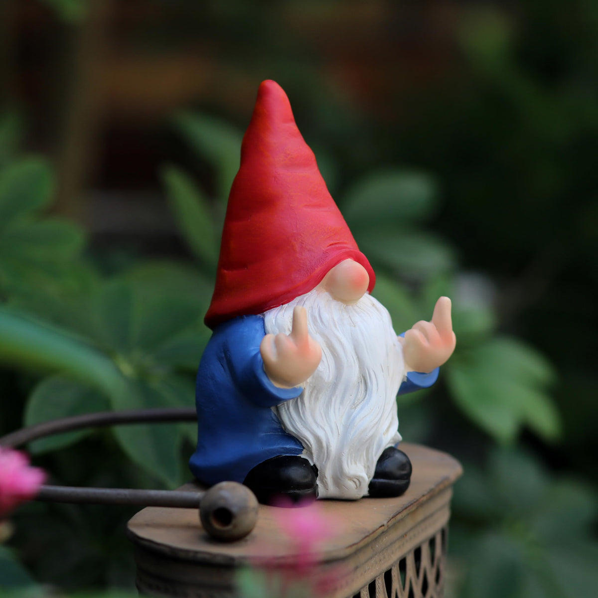Generic Poly Resin Garden Gnome Weather-Resistant, durable outdoor ornament.