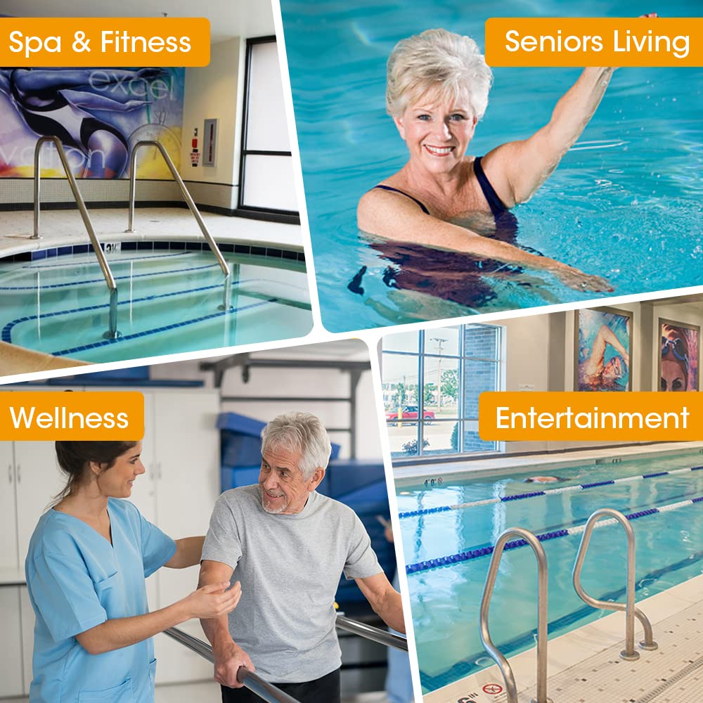 Generic blue handrail sleeve suitable for pools, spas, and wellness centers.