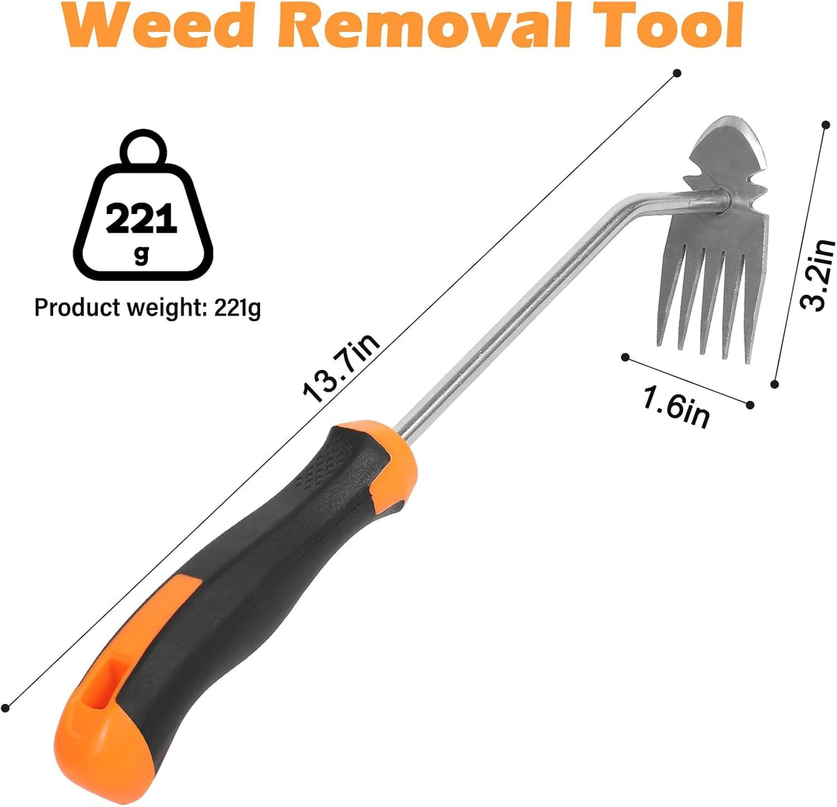 Generic Portable Weeding Tool shown in action among vegetables for easy weed control.