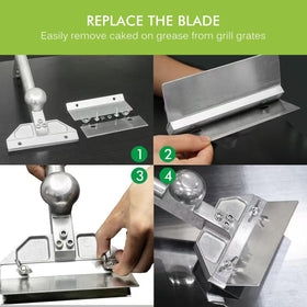Generic premium blade replacement for reliable cleaning power and extended grill-life