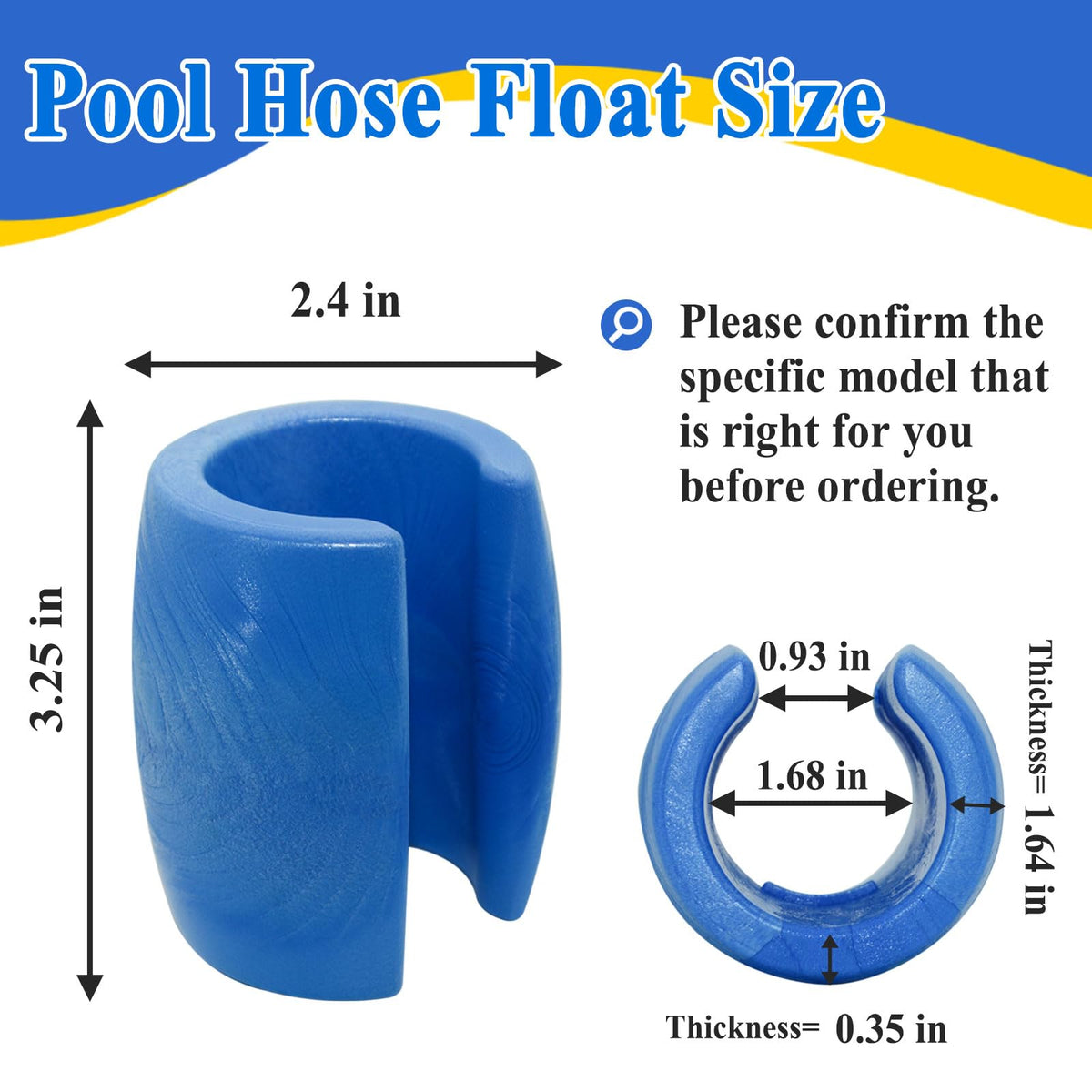 Generic R0526800 hose float durable material resists sun and submersion