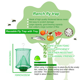 Generic Ranch Fly Trap bait pot demonstrates how to add bait for attraction.