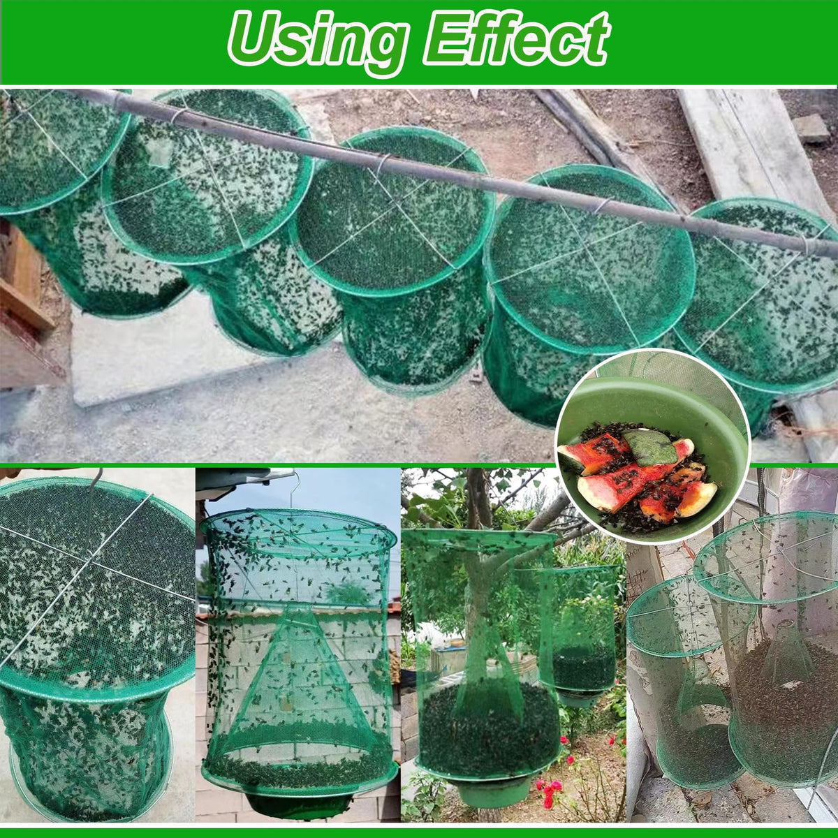 Generic Ranch Fly Trap hanging-use demonstrates simple installation for yard and farm areas.