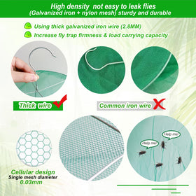 Generic Ranch Fly Trap mesh detail highlights 0.03mm holes for strong fly capture.