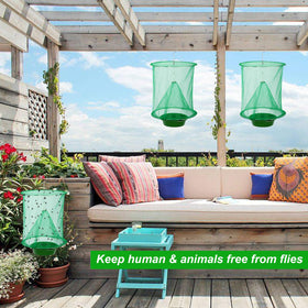 Generic Ranch Fly Trap weather-durability ensures performance in sun, rain, and cold.