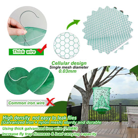 Generic Ranch Fly Traps conical mesh design highlights high capture rate