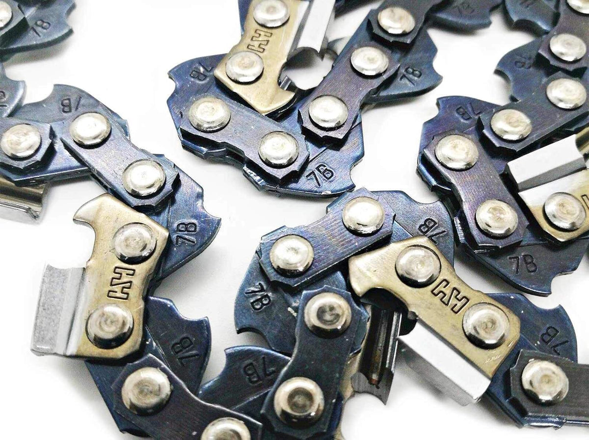 Carving-ready chain in use on a compact saw