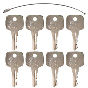 Generic replacement ignition key AR51481 close-up showing durable metal construction.